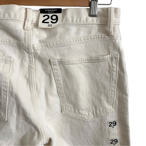 GAP Mens Ivory Cream Size 29x30 Straight GAPFLEX Denim Jeans NWT - Picture 6 of 7